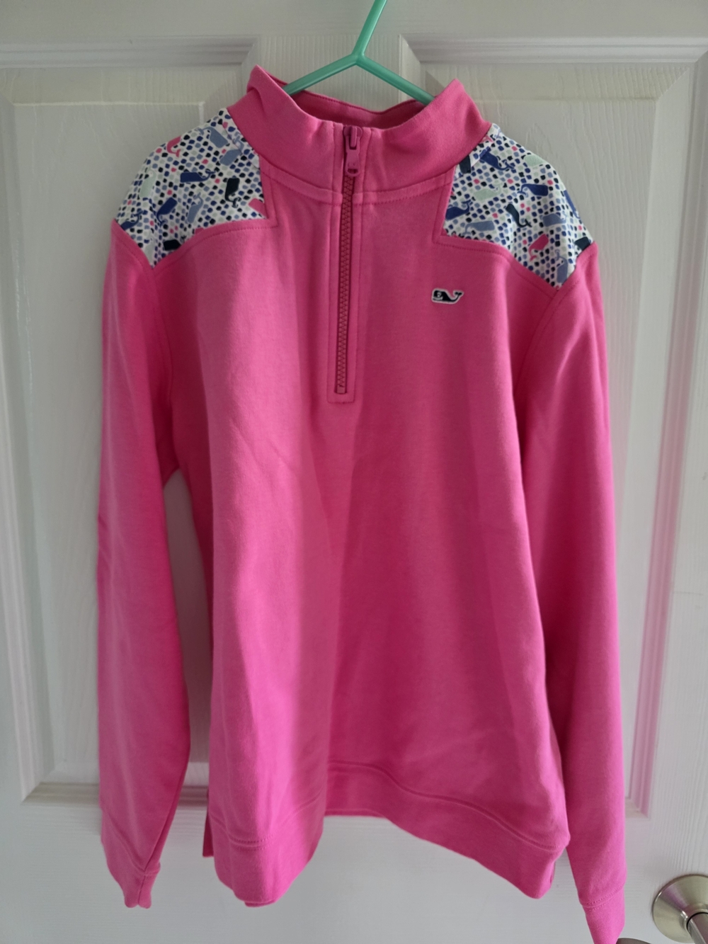 Vineyard Vines Pink Quarter-Zip Pullover - Girls L